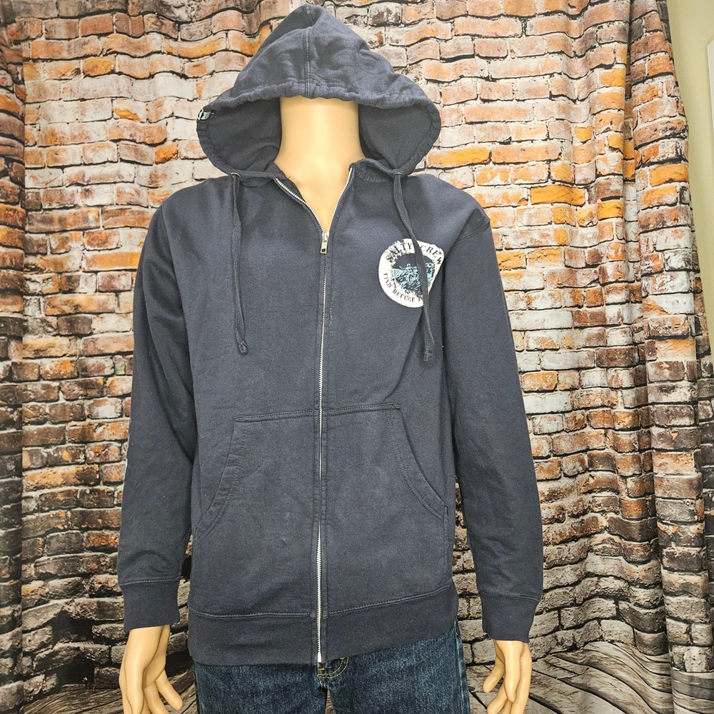 Salty Crew Mens Full Zip Hoodie Black Graphic Surf Sweatshirt Medium